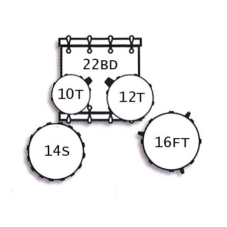 TAMBURO T5 DRUM SET ROCK 22” - TB T5R22BRDSK