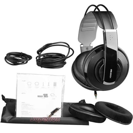 SUPERLUX HD681 EVO Black - Cuffie di monitoraggio professionali (semi-aperte) - vai con la sigla