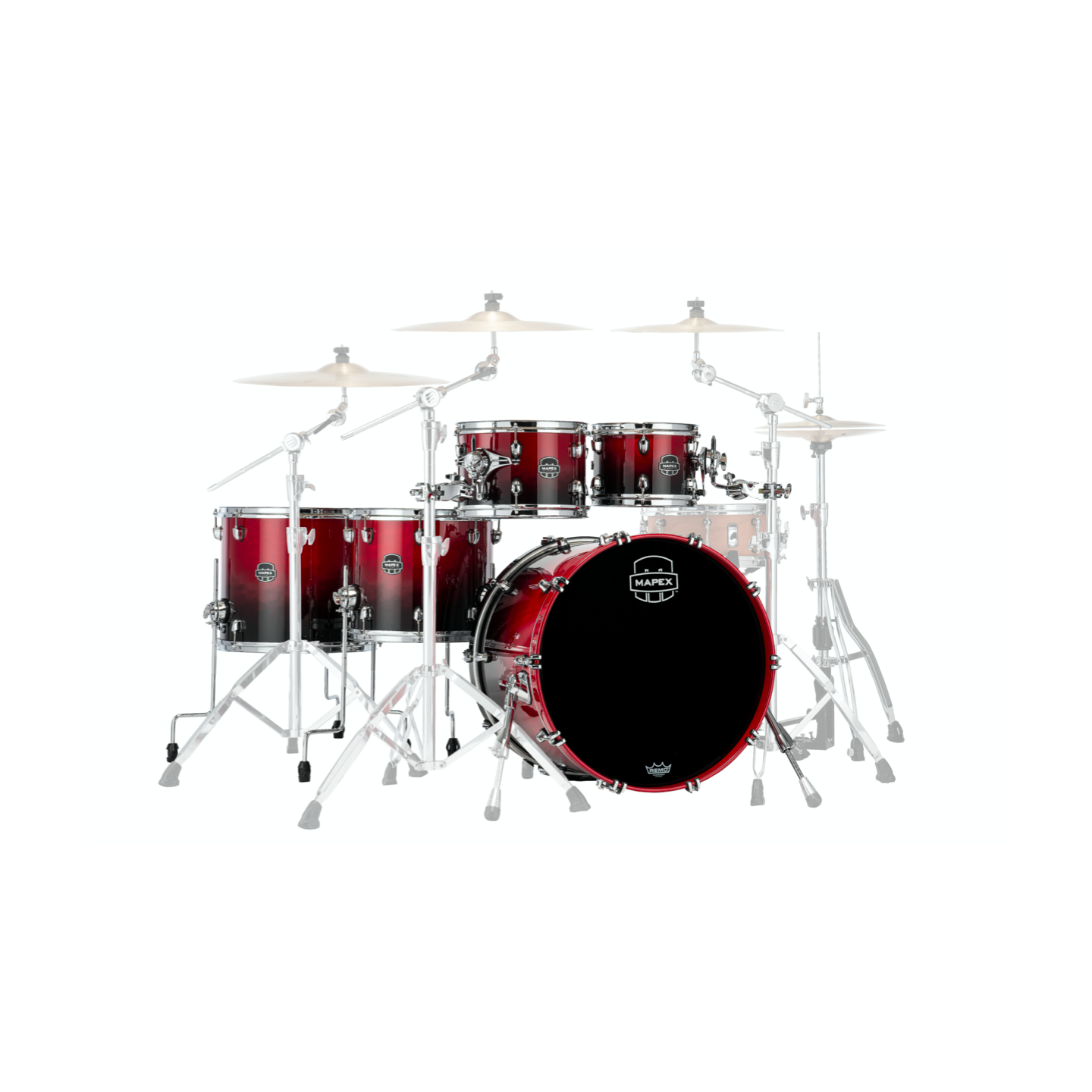 MAPEX IT SR628XURQ SATURN NEW STUDIOEASE FAST 5 PEZZI SCARLET FADE