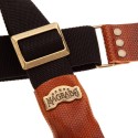 MAGRABO' Stripe SC Cotton Nero 5 cm terminali Twinkle Marrone, fibbia Recta Ottone - vai con la sigla