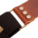 MAGRABO' Stripe SC Cotton Nero 5 cm terminali Twinkle Marrone, fibbia Recta Ottone - vaiconlasigla