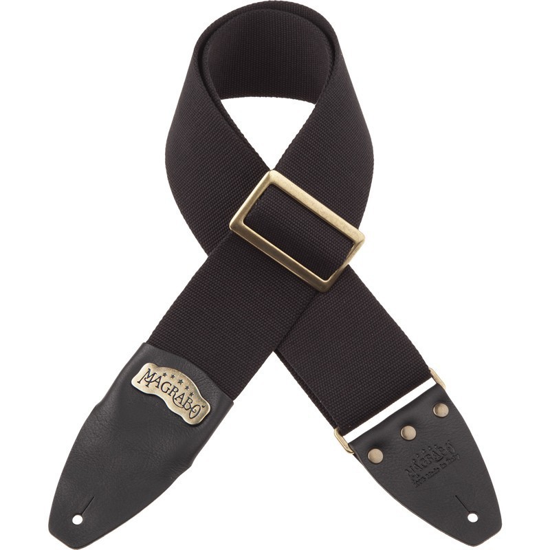MAGRABO' Stripe SC Cotton Nero 8 cm terminali Core Nero, fibbia Recta Ottone - vaiconlasigla