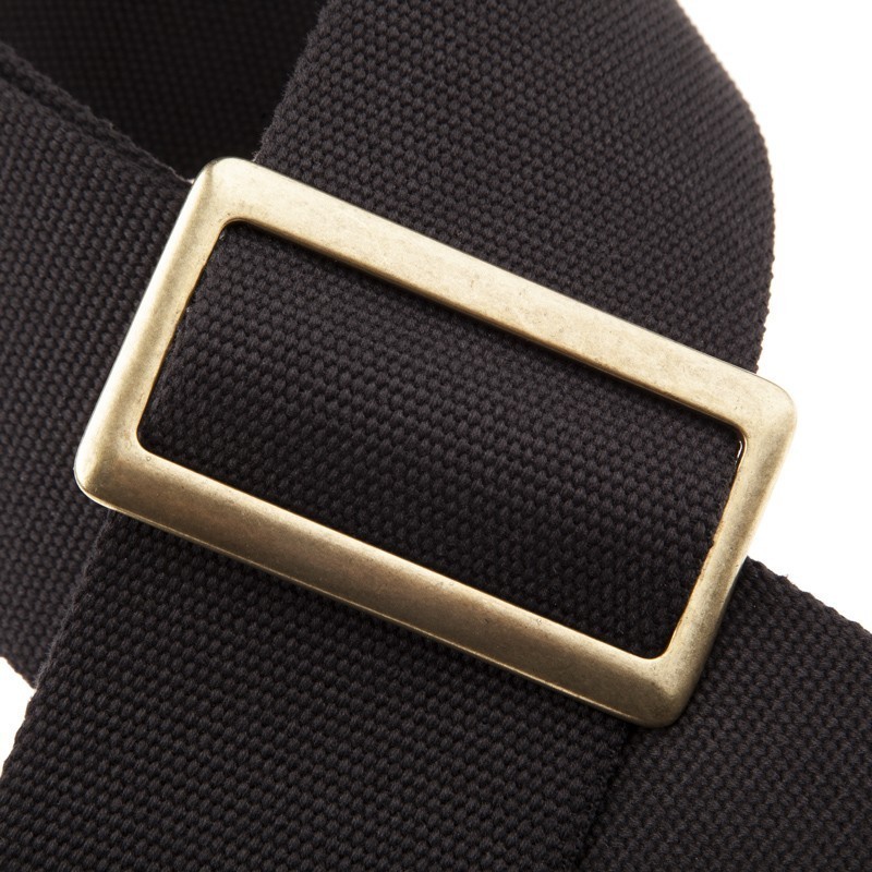 MAGRABO' Stripe SC Cotton Nero 8 cm terminali Core Nero, fibbia Recta Ottone - vai con la sigla