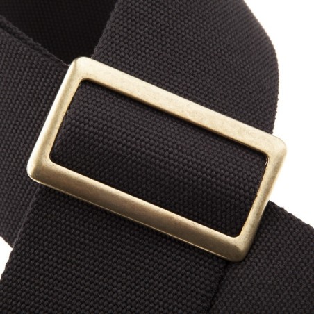 MAGRABO' Stripe SC Cotton Nero 8 cm terminali Core Nero, fibbia Recta Ottone - vai con la sigla