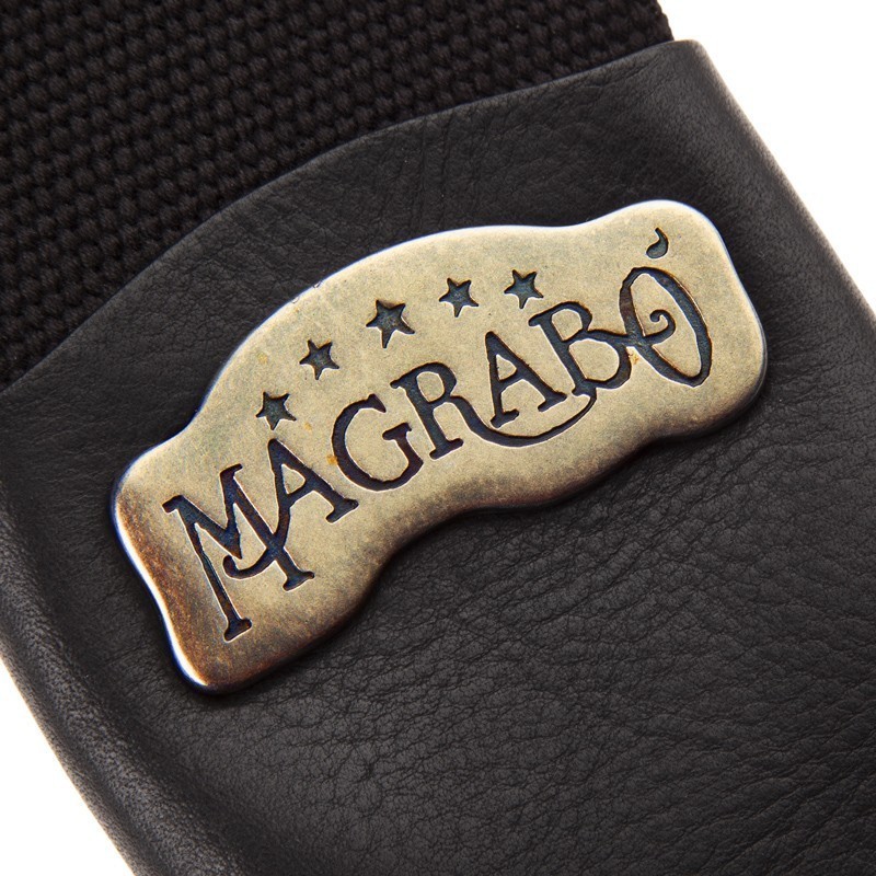 MAGRABO' Stripe SC Cotton Nero 8 cm terminali Core Nero, fibbia Recta Ottone - vaiconlasigla