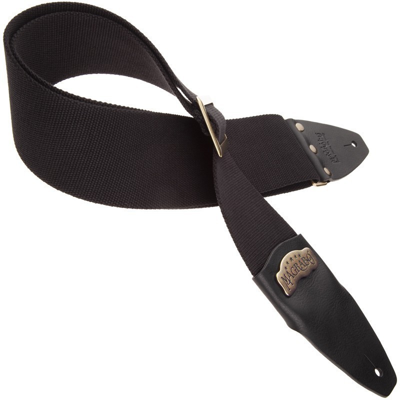MAGRABO' Stripe SC Cotton Nero 8 cm terminali Core Nero, fibbia Recta Ottone - vaiconlasigla