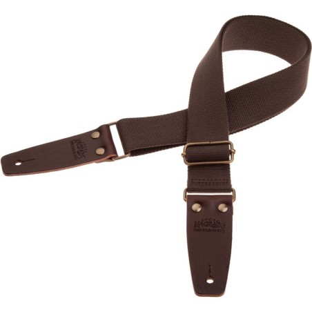 MAGRABO' Stripe SC Entry Marrone 5 cm terminali Marrone Scuro fibbia Ottone Antico - vaiconlasigla