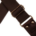 MAGRABO' Stripe SC Entry Marrone 5 cm terminali Marrone Scuro fibbia Ottone Antico - vaiconlasigla