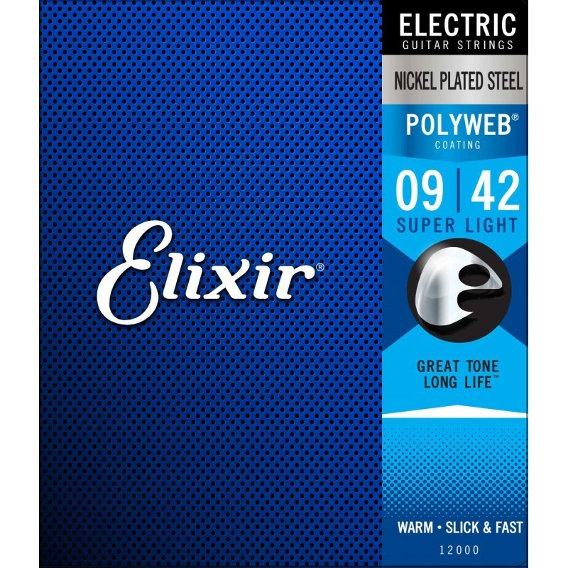 ELIXIR 12000 Electric Nickel Plated Steel POLYWEB - Corde per chitarra elettrica - vai con la sigla
