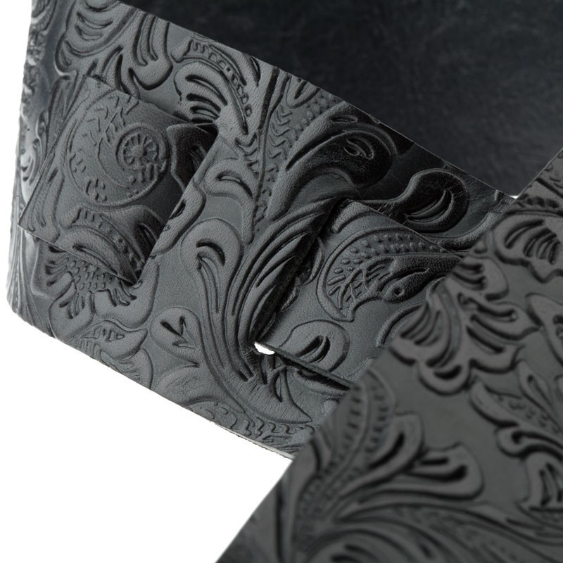 MAGRABO' Holes HC Embossed Flores Nero 6 cm - vaiconlasigla
