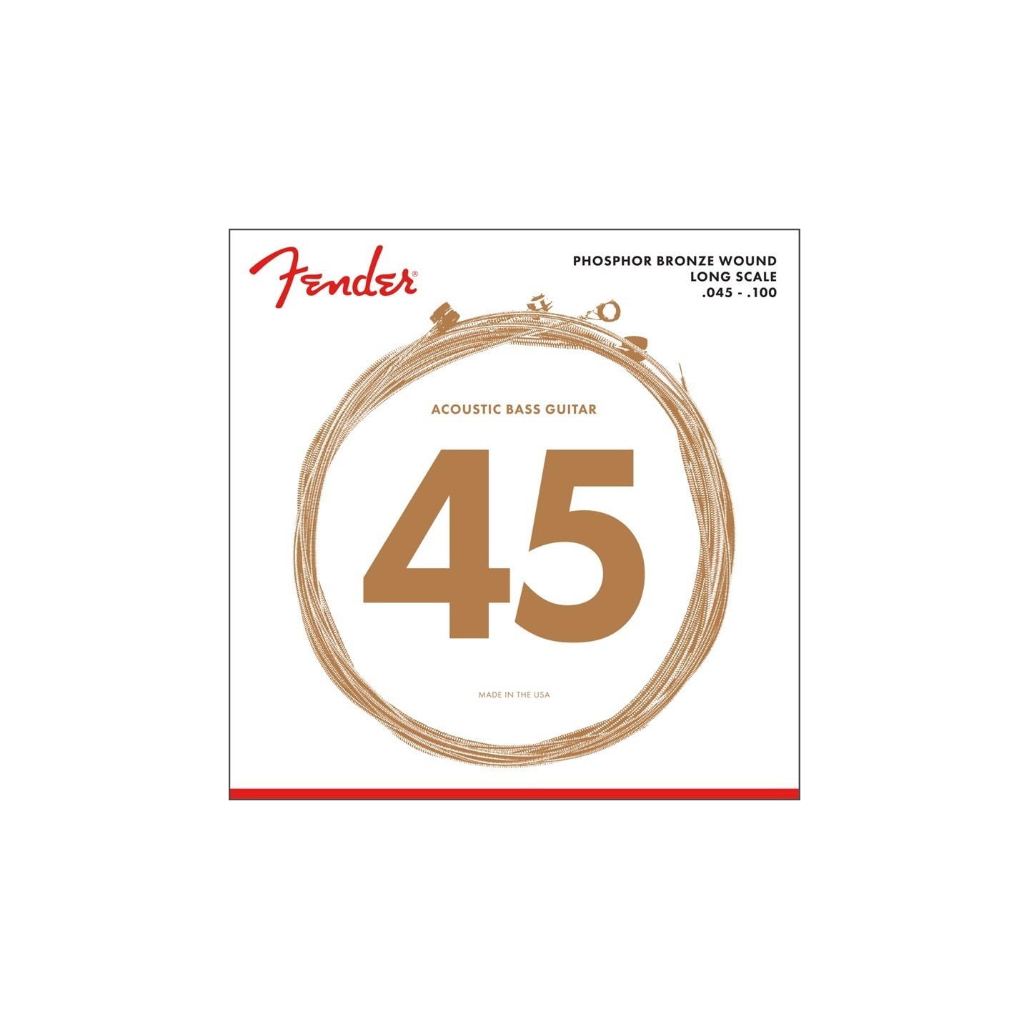Fender 8060 Phosphor Bronze Acoustic Bass Strings - Long Scale 045/100 - vai con la sigla