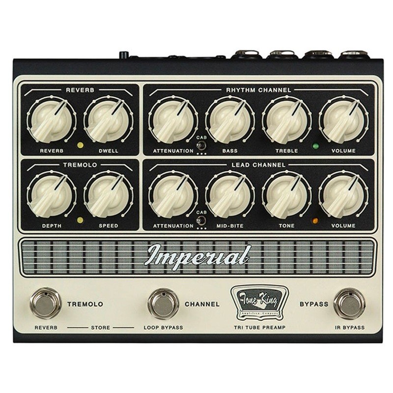 Tone King Imperial Tri-Tube Preamp - Pedale preamplificatore tri-tube ad alta tensione - vai con la sigla
