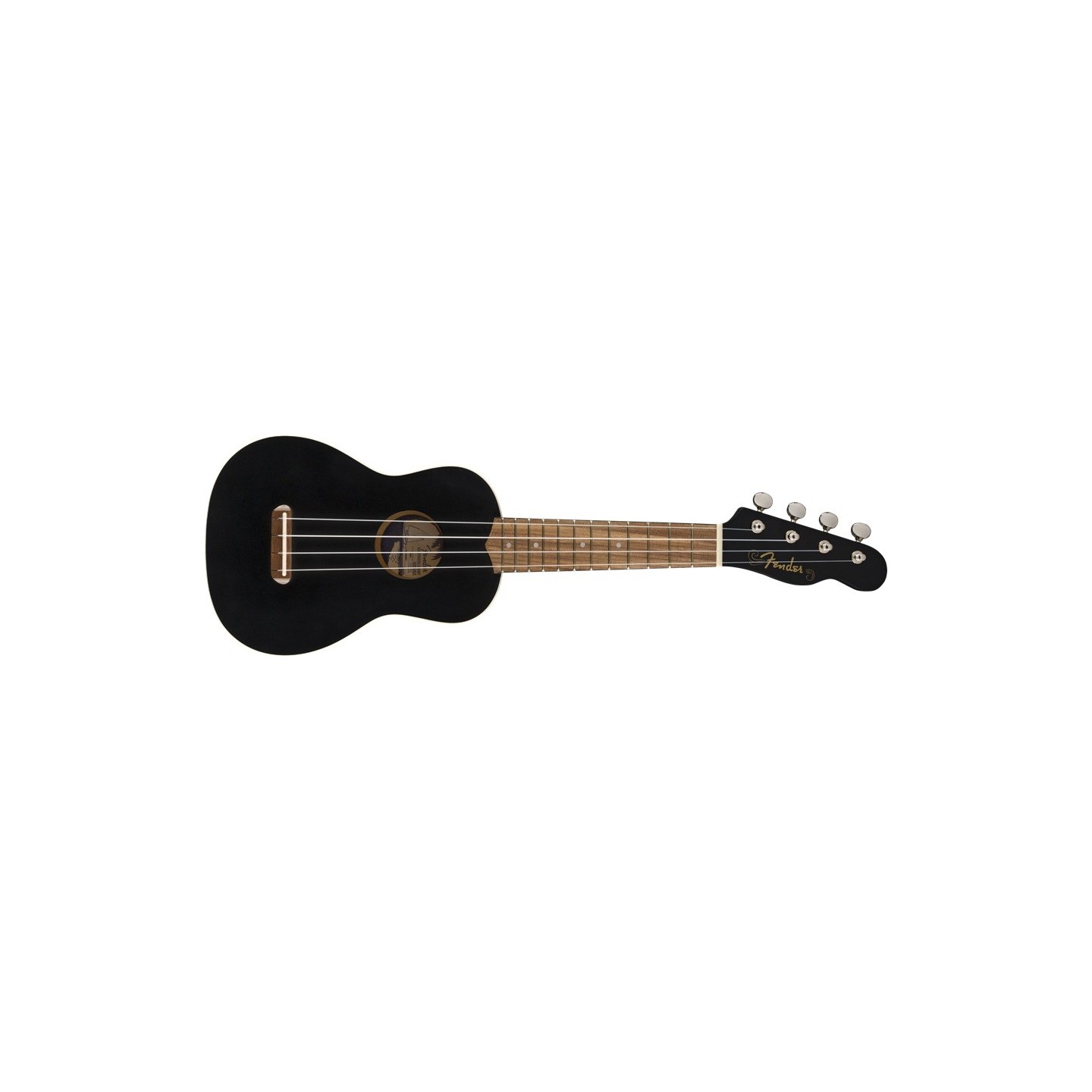 FENDER  Venice Soprano Uke, Walnut Fingerboard, Black - vai con la sigla