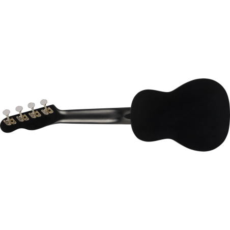 FENDER  Venice Soprano Uke, Walnut Fingerboard, Black - vai con la sigla