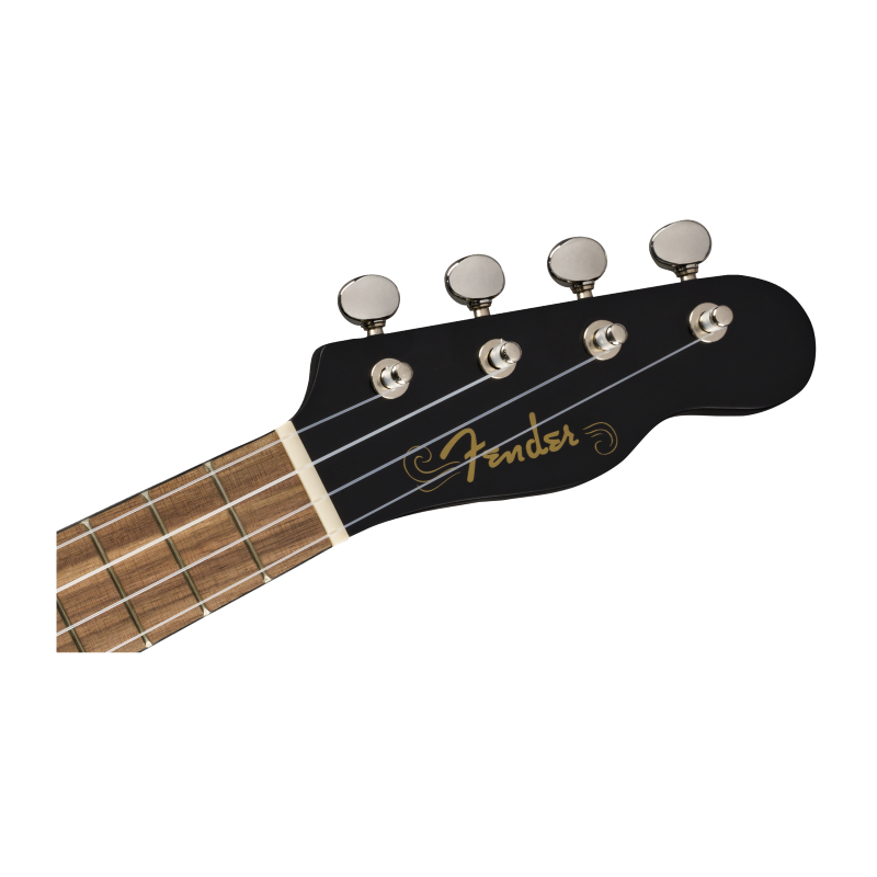 FENDER  Venice Soprano Uke, Walnut Fingerboard, Black - vai con la sigla