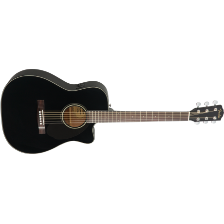 FENDER CC-60SCE Concert, Walnut Fingerboard, Black - vai con la sigla