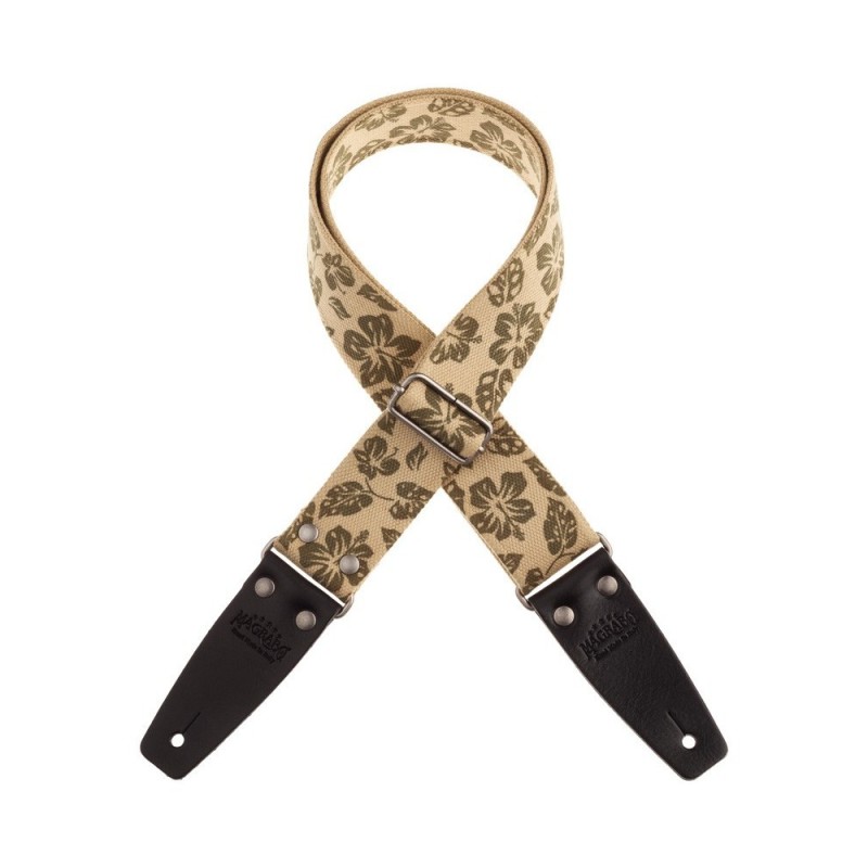 Magrabò Tracolla Stripe SC Retrò Hippie 5 cm terminali Nero fibbia Argento - vai con la sigla