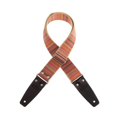 Magrabò Tracolla Stripe SC Retrò Mexico 5 cm terminali Nero fibbia Argento - vai con la sigla
