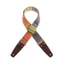 Magrabò Tracolla Stripe SC Retrò Rainbow 5 cm terminali Marrone fibbia Ottone - vai con la sigla