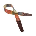 Magrabò Tracolla Stripe SC Retrò Rainbow 5 cm terminali Marrone fibbia Ottone - vai con la sigla