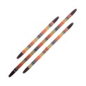Magrabò Tracolla Stripe SC Retrò Rainbow 5 cm terminali Marrone fibbia Ottone - vai con la sigla