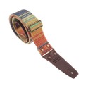 Magrabò Tracolla Stripe SC Retrò Rainbow 5 cm terminali Marrone fibbia Ottone - vai con la sigla