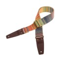 Magrabò Tracolla Stripe SC Retrò Rainbow 5 cm terminali Marrone fibbia Ottone - vai con la sigla
