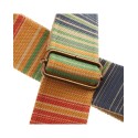 Magrabò Tracolla Stripe SC Retrò Rainbow 5 cm terminali Marrone fibbia Ottone - vai con la sigla