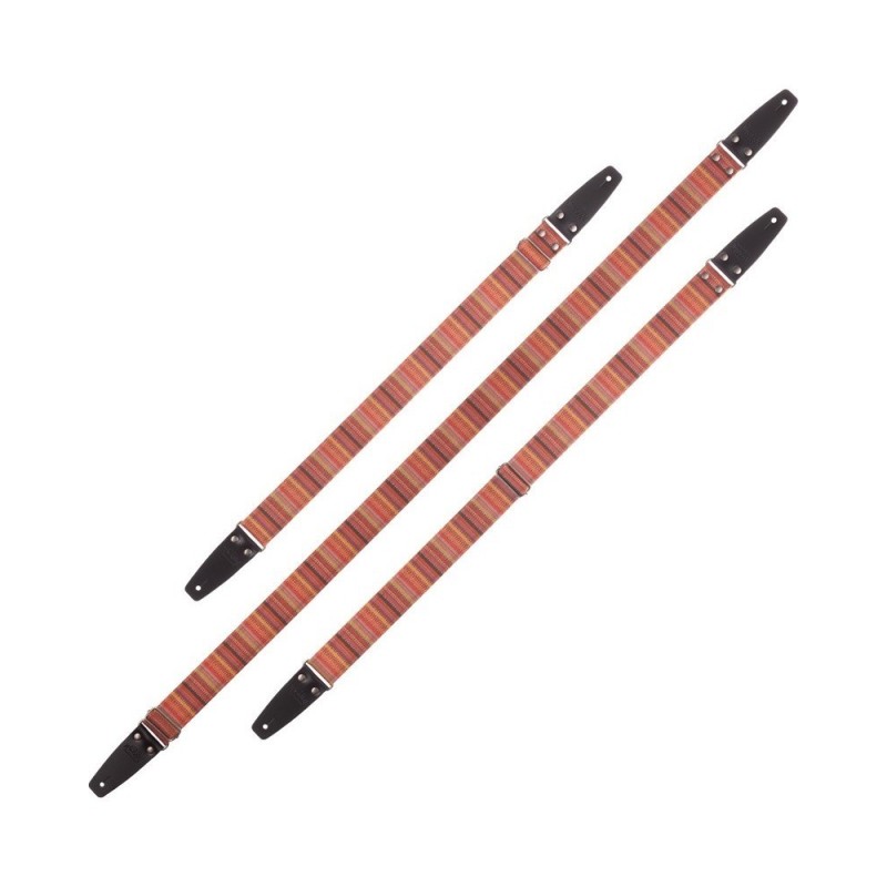 Magrabò Tracolla Stripe SC Retrò Mexico 5 cm terminali Nero fibbia Argento - vai con la sigla