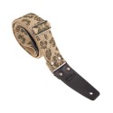 Magrabò Tracolla Stripe SC Retrò Hippie 5 cm terminali Nero fibbia Argento - vai con la sigla