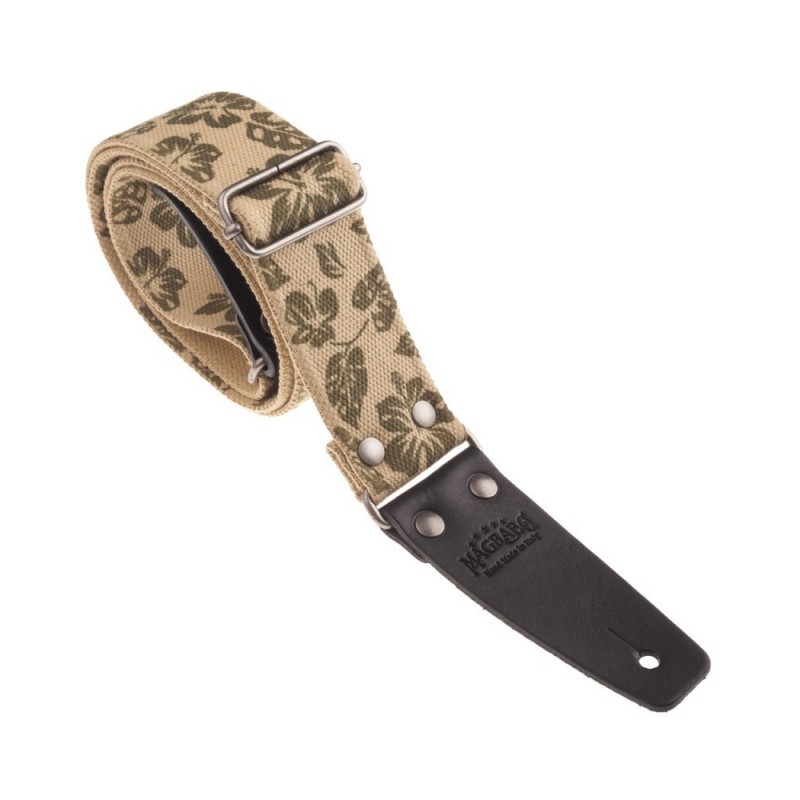 Magrabò Tracolla Stripe SC Retrò Hippie 5 cm terminali Nero fibbia Argento - vai con la sigla