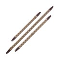 Magrabò Tracolla Stripe SC Retrò Chess 5 cm terminali Marrone fibbia Ottone - vai con la sigla