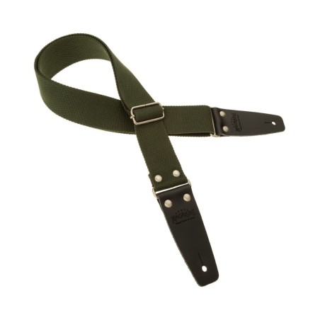 Magrabò Tracolla Stripe SC Entry Verde 5 cm terminali Nero fibbia Argento - vai con la sigla