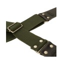 Magrabò Tracolla Stripe SC Entry Verde 5 cm terminali Nero fibbia Argento - vai con la sigla