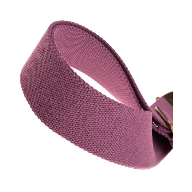 Magrabò Tracolla Stripe SC Entry Prugna 5 cm terminali Marrone Scuro fibbia Ottone - vai con la sigla