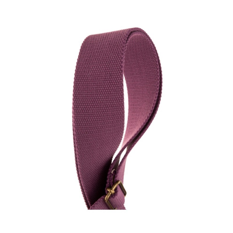 Magrabò Tracolla Stripe SC Entry Prugna 5 cm terminali Marrone Scuro fibbia Ottone - vai con la sigla