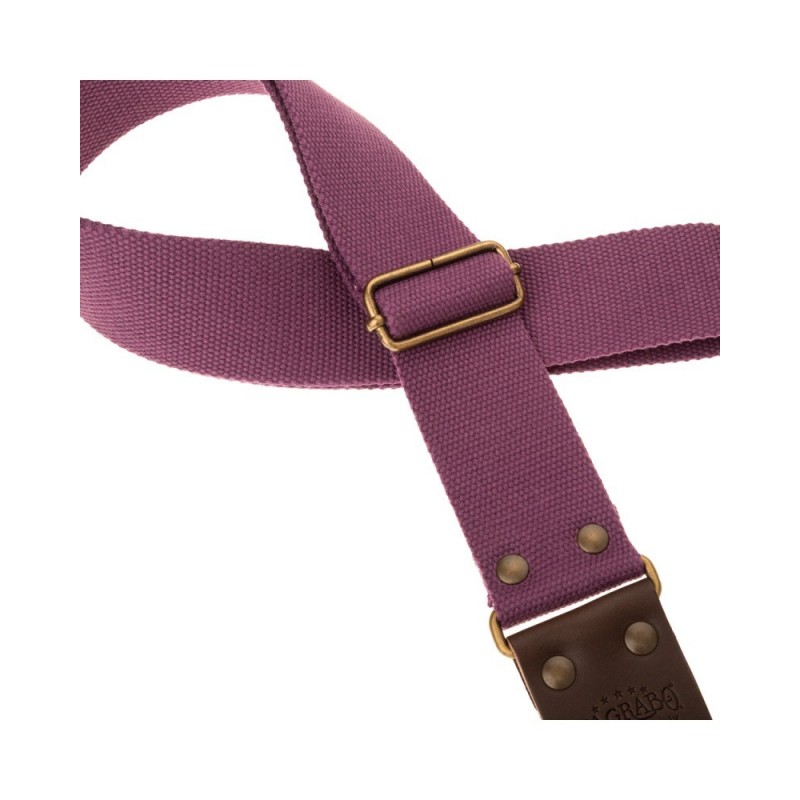 Magrabò Tracolla Stripe SC Entry Prugna 5 cm terminali Marrone Scuro fibbia Ottone - vai con la sigla