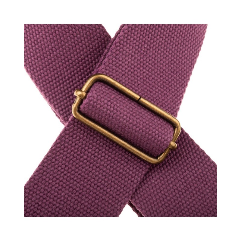 Magrabò Tracolla Stripe SC Entry Prugna 5 cm terminali Marrone Scuro fibbia Ottone - vai con la sigla
