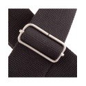 Magrabò Tracolla Stripe SC Entry Nero 5 cm terminali Nero fibbia Argento - vai con la sigla