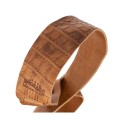 Magrabò Tracolla Holes HC Embossed Cocco Pros Marrone 6 cm - vai con la sigla