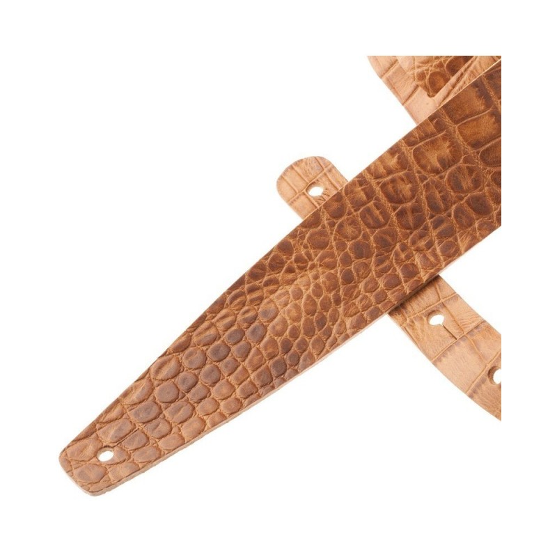Magrabò Tracolla Holes HC Embossed Cocco Pros Marrone 6 cm - vai con la sigla