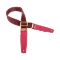 Magrabò Tracolla Stripe SS Cotton Washed Bordeaux 5 cm terminali Colors Orchidea, fibbia Recta Ottone - vai con la sigla