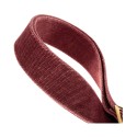 Magrabò Tracolla Stripe SS Cotton Washed Bordeaux 5 cm terminali Colors Orchidea, fibbia Recta Ottone - vai con la sigla