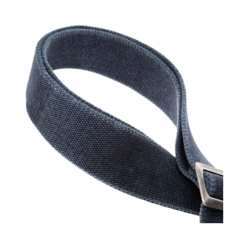 Magrabò Tracolla Stripe SS Cotton Washed Blu 5 cm Terminali Rosa Blu, fibbia Recta Argento - vai con la sigla