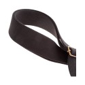 Magrabò Tracolla Stripe SC Entry Nero 5 cm terminali Marrone Scuro fibbia Ottone Antico - vai con la sigla