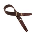 Magrabò Tracolla Stripe SC Cotton Marrone 5 cm terminali Twinkle Marrone Scuro, fibbia Recta Ottone - vai con la sigla
