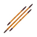 Magrabò Tracolla Stripe SC Cotton Washed Ocra 5 cm terminali Twinkle Marrone Scuro, fibbia Recta Ottone - vai con la sig