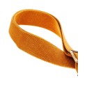 Magrabò Tracolla Stripe SC Cotton Washed Ocra 5 cm terminali Twinkle Marrone Scuro, fibbia Recta Ottone - vai con la sig