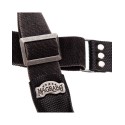 Magrabò Tracolla Stripe SC Cotton Washed Nero 5 cm terminali Twinkle Nero, fibbia Recta Argento - vai con la sigla