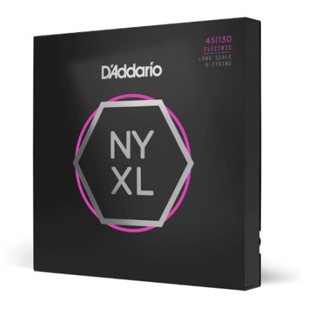 D'ADDARIO NYXL45130, Set Long Scale, Regular Light 5-String, 45-130